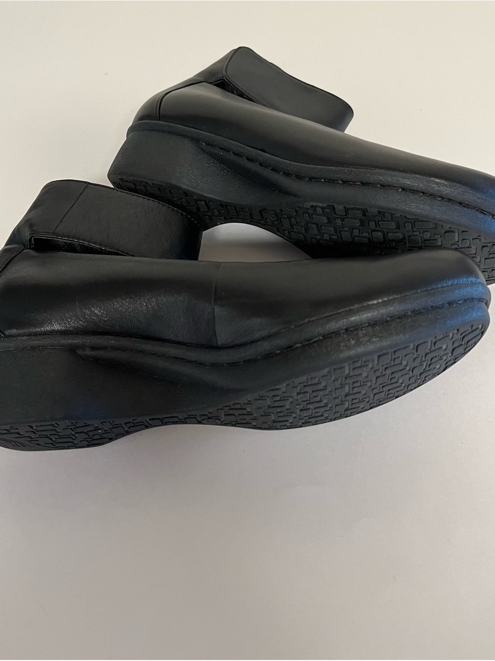 Dansko Black Leather Ankle-Strap Block Rubber Heel 37 Shoes - Picture 7 of 7